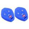 Mitsubishi Galant 2 x Blue 4-Button Silicone Car Key Case Cover (2004-2012)