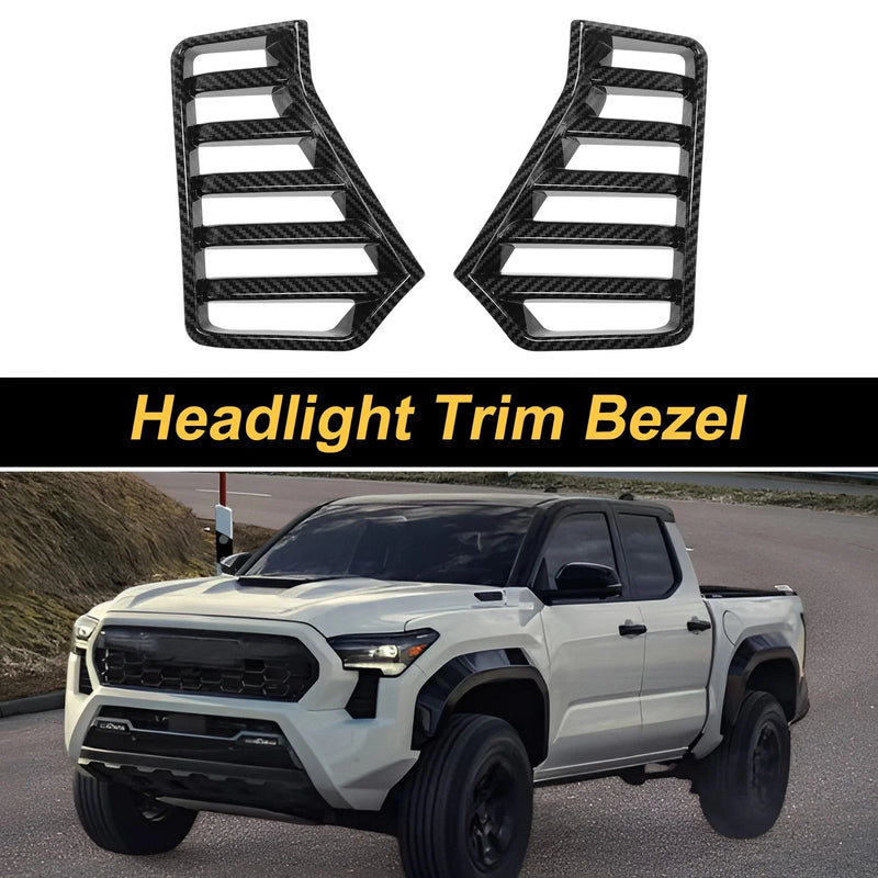 Toyota Tacoma Front Left Headlight Trim Bezel Carbon Fiber Black (2024–2026)