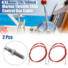 2 x 12ft 3.7m Throttle Shift Remote Control Box Cable Red Steel