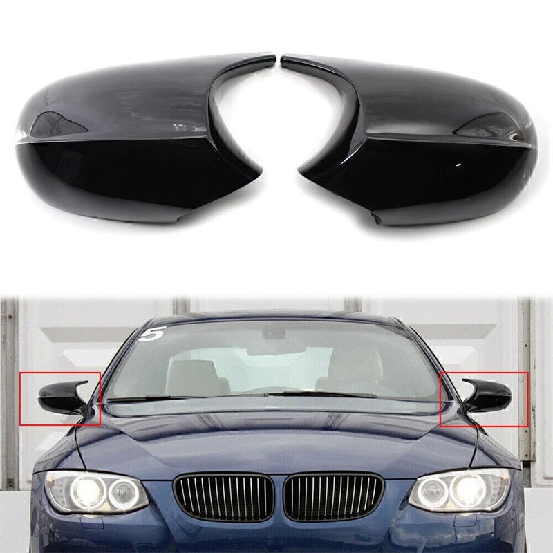BMW E90 3 Series Gloss Black Side Rear Mirror Cover Caps (2009-2011)