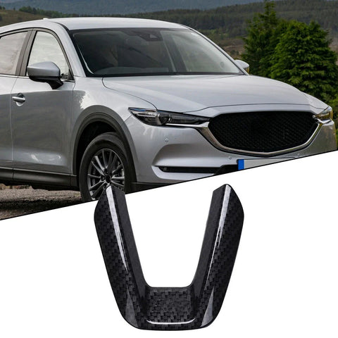 MAZDA 3 CX-5 CX-9 Carbon Fiber Style ABS Steering Wheel Center Trim Cover