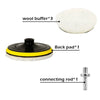Car Polisher Drill Adapter 5 x Buffing Polishing Pads Wool Wheel Mop Kit