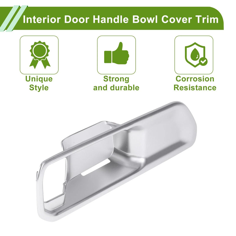 Toyota Land Cruiser Silver Tone Interior Door Handle Bowl Cover Trim (2008-2021)