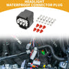 Toyota 6 Pin Headlight Waterproof Connector Plug 1 Set Dark Gray 2.2mm