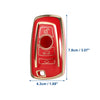 BMW 1 Series Red TPU 3-Button Keyless Entry Remote Cover