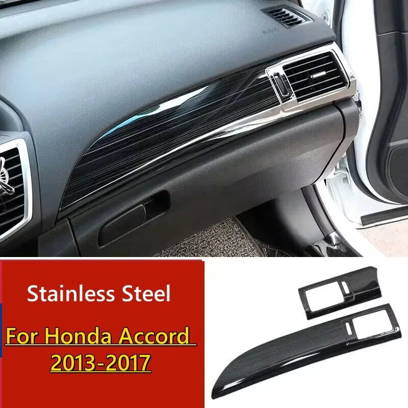 Honda Accord Brushed Black Front Air Outlet Frame Cover Trim (2013–2017)