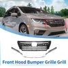 Honda Odyssey (2018-2020) Chrome Silver Tone Front Upper Bumper Grille