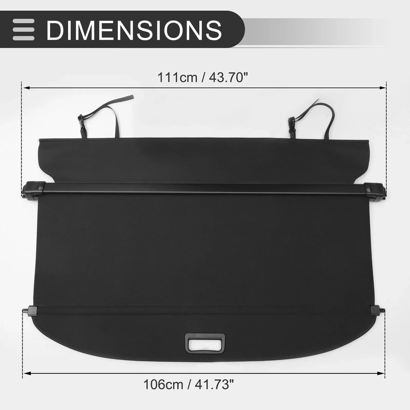 Honda HR-V 2015-2022 Rear Trunk Gloss Black Retractable Cargo Cover