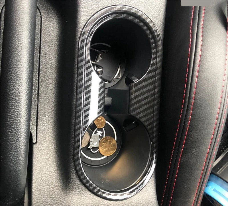 Kia Forte K3 Carbon Fiber Front Water Holder Cup Frame Cover (2019-2021)