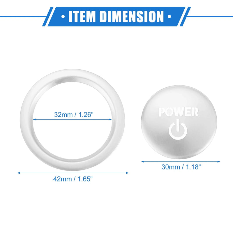Toyota Sienna (2022-2023) Silver Engine Start Ignition Button Covers