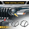 Jeep Wrangler (2007-2017) Black Headlight Round Grill Guard Covers