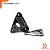 Honda Monkey Z125 Silver Aluminium Headlight Mounting Plate Pair (18-24)