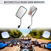 M10 2 x Rear View Mirrors Handlebar Chrome Silver Tone Iron