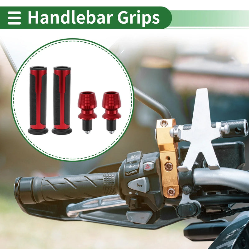Universal Motorcycle 7/8" 22mm / 1 Set / Hand Grips Rubber Red