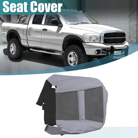 Dodge Ram 1500 2500 3500 Gray Driver Side Bottom Cloth Seat Cover (2006-2009)