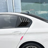 BMW 5-Series Sedan Gloss Black Rear Side Window Quarter Louver Cover (2018–2023)