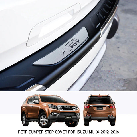 Isuzu MUX Rear Bumper Step Protector Scratch Guard Plate Chrome (2012-2016)