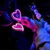 Vehicle LED Triangle Window Love Neon Light