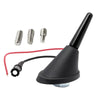Car SUV 3cm Metal Black Short Rod Roof Antenna + Base & Adapter (N/A)