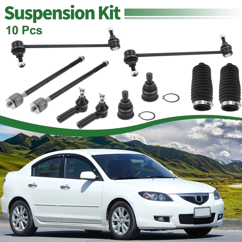 Mazda 10 x Front Suspension Tie Rod Ends Sway Bar Link Ball Joint