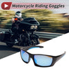 Motorcycle Motorcycle Goggles Blue Lens Black Frame Tri-acetel Cellulose