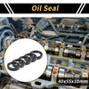 Oil Seal Rotary Shaft Seal NBR Rubber 40x55x10mm Black 5 Pcs