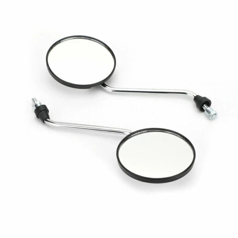 Universal Scooter M8 CW Thread (New) White Mirror Set (F2)