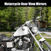 Harley Davidson Black Pair 8mm 10mm Motorcycle Left Right Rear View Mirror