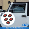 Jeep Wrangler JL (2018-2022) ABS Black 5 Pcs Door Bowl Cover Trim