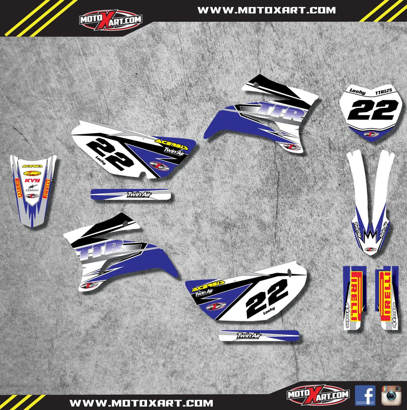 Yamaha TTR 125 Decals (2008-2016) - SHOCKWAVE Style Sticker Kit