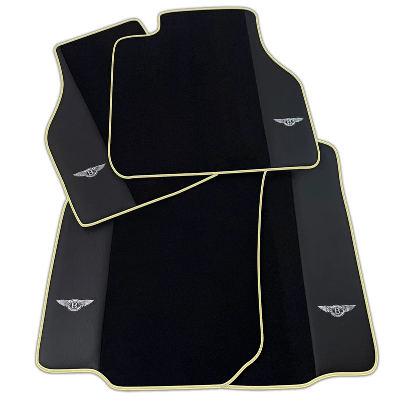 Bentley Flying Spur with Beige Trim Black Floor Mats (2013-2019)