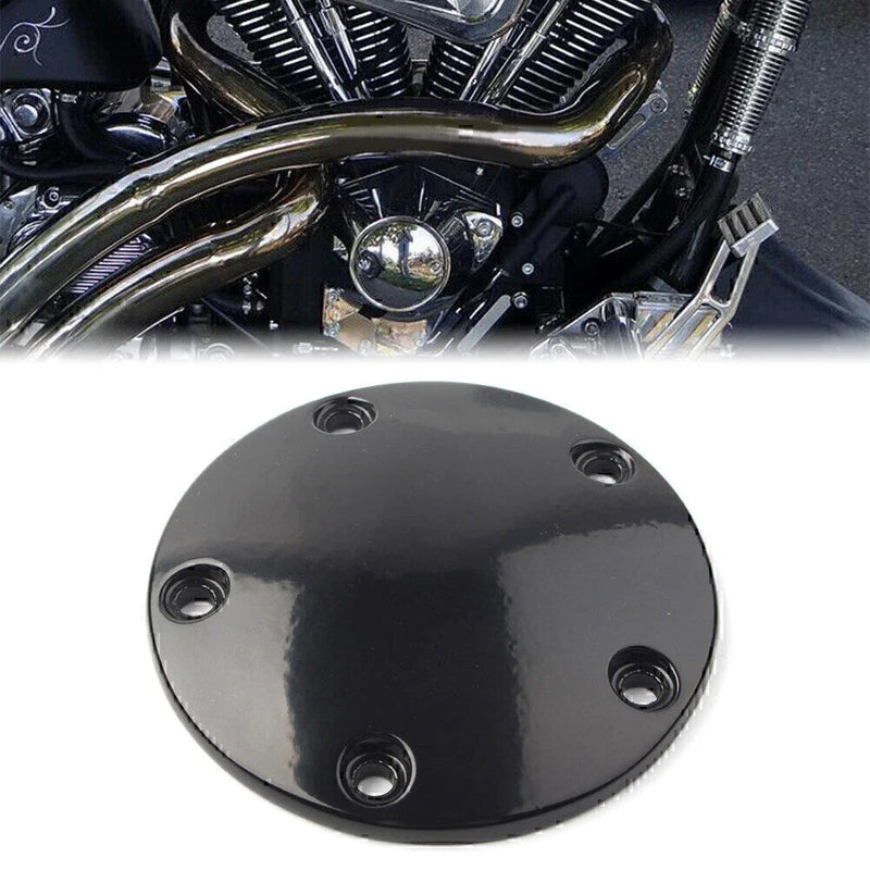 Harley Twin Cam Softail Dyna Black Timer Points Cover (2000-2017)