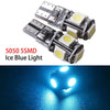 Universal Dome Lamp T10 Ice Blue LED Wedge Light Bulb 2 x 5050