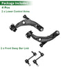 Ford Edge 4 Pcs Front Stabilizer Bar Links & Lower Control Arms (07-14)
