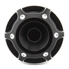 Harley X350 Black & Silver Frame Hole Cover Caps