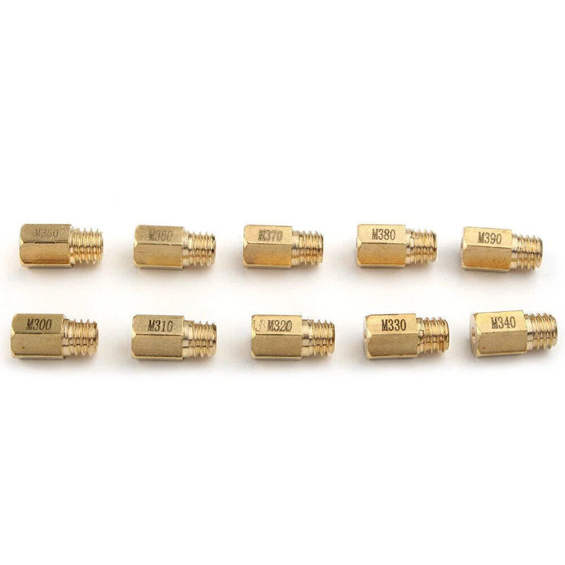 Mikuni VM TM TMX Carburetor 10x Hex Style Main Jets (300-390)