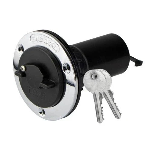 PERKO Deck Filler Lockable Diesel 38mm Chrome Plated Bronze