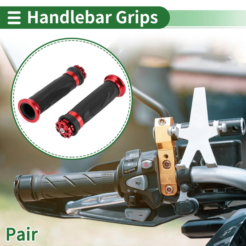 Motorcycle Grips / 7/8 22mm / Hand Grips Cover Aluminum Alloy Red