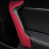 Subaru BRZ 86 (2013-2020) Red Suede 2 x Car Door Handle Armrest Covers