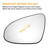 TOYOTA C-HR Left Side White Mirror Glass with Back Heated (2016–2023)