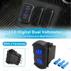 Car Boat Marine Gauge 12V-24V Dual Voltmeter LED Digital Battery Monitor