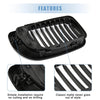 BMW 335i Signal Slat Matte Black Front Upper Hood Bumper Grille Grill Pair
