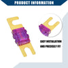 Car Motorcycle Gold Tone Purple 150A Mini ANL Fuses 5 Pcs