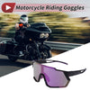 1 x Motorcycle Riding Goggles Purple Black with Blue and Red Dots UV400