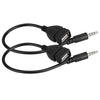 Audio AUX Jack 3.5mm Male to USB 2.0 Type A Female OTG Converter Cable