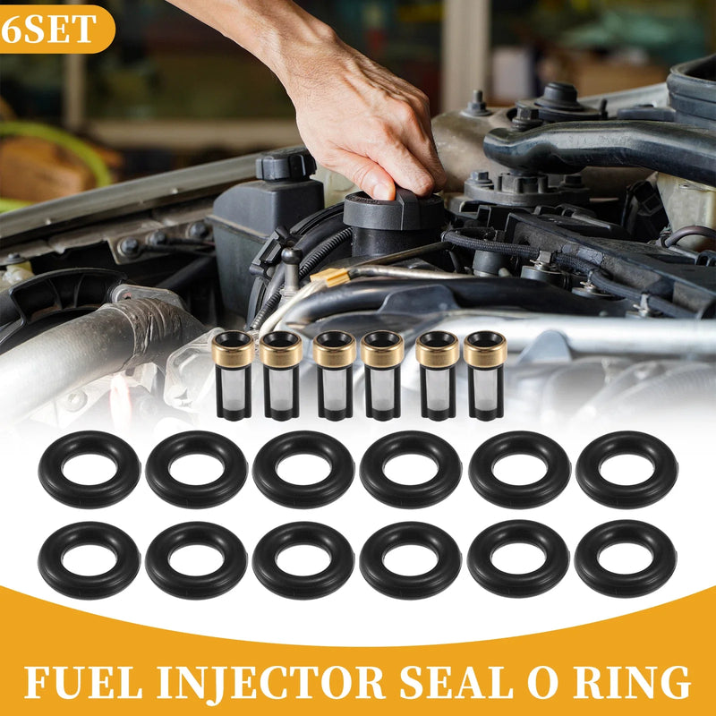 BMW 325Ci (2001-2006) NBR Rubber Black 6 x Fuel Injector O Rings