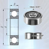 2 x 4x13x5mm Double Rubber Shield Auto Deep Groove Ball Bearings