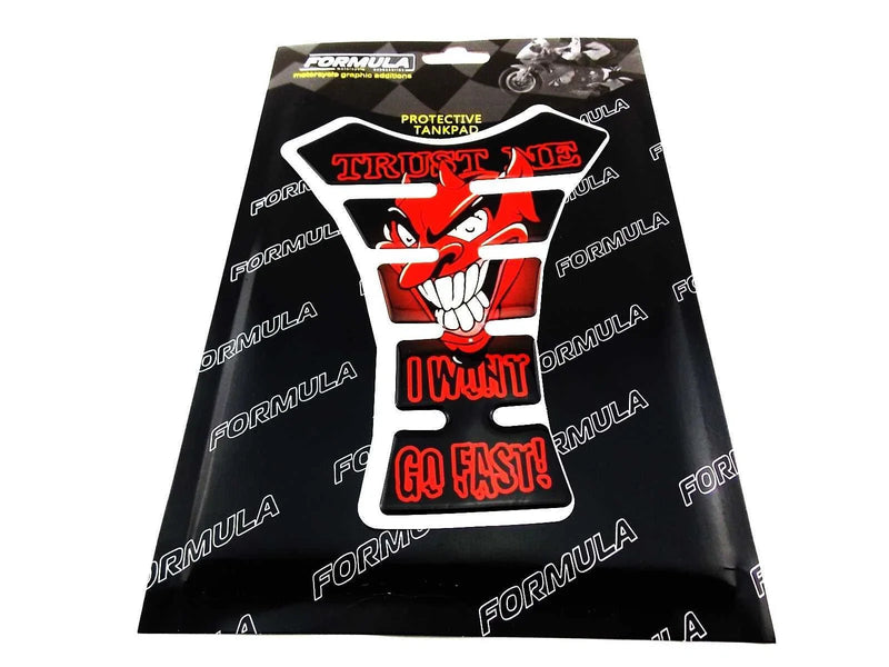 Red Devil Motorcycle Tank Pad Sticker Protector