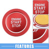 Lexus IS ES RX GS NX - Aluminum Red Ignition Button Sticker