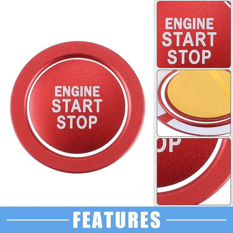 Lexus IS ES RX GS NX - Aluminum Red Ignition Button Sticker